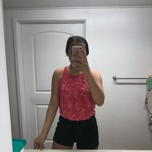 Pink floral halter